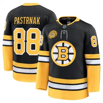 Camisola Premium alternativa do 100º aniversário de David Pastrnak Boston Bruins - Preto