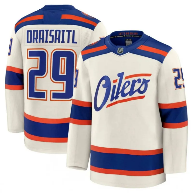Leon Draisaitl Edmonton Oilers Alternate Cream Premium Player Jersey