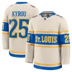 Jordan Kyrou St. Louis Blues 2025 NHL Winter Classic Premium Player Jersey - Cream