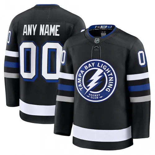 Tampa Bay Lightning Black Alternate Premium Custom Jersey