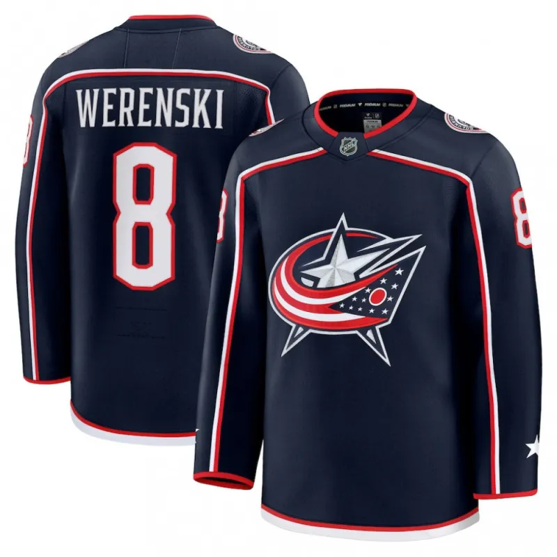Zach Werenski Columbus Blue Jackets Fanatics Home Premium Jersey – Navy