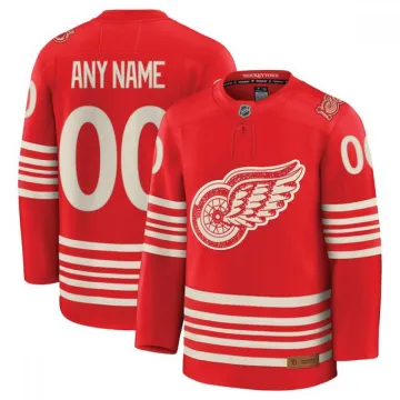 Detroit Red Wings Centennial Custom Premium Jersey - Red