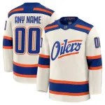 Edmonton Oilers alternatief crèmekleurig premium shirt op maat