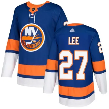 Camisola autêntica real adidas #27 dos New York Islanders Anders Lee para homem