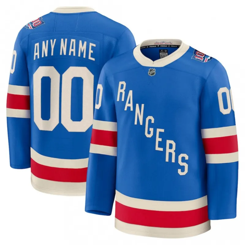 Maglia personalizzata New York Rangers Uomo Blu Centennial Premium