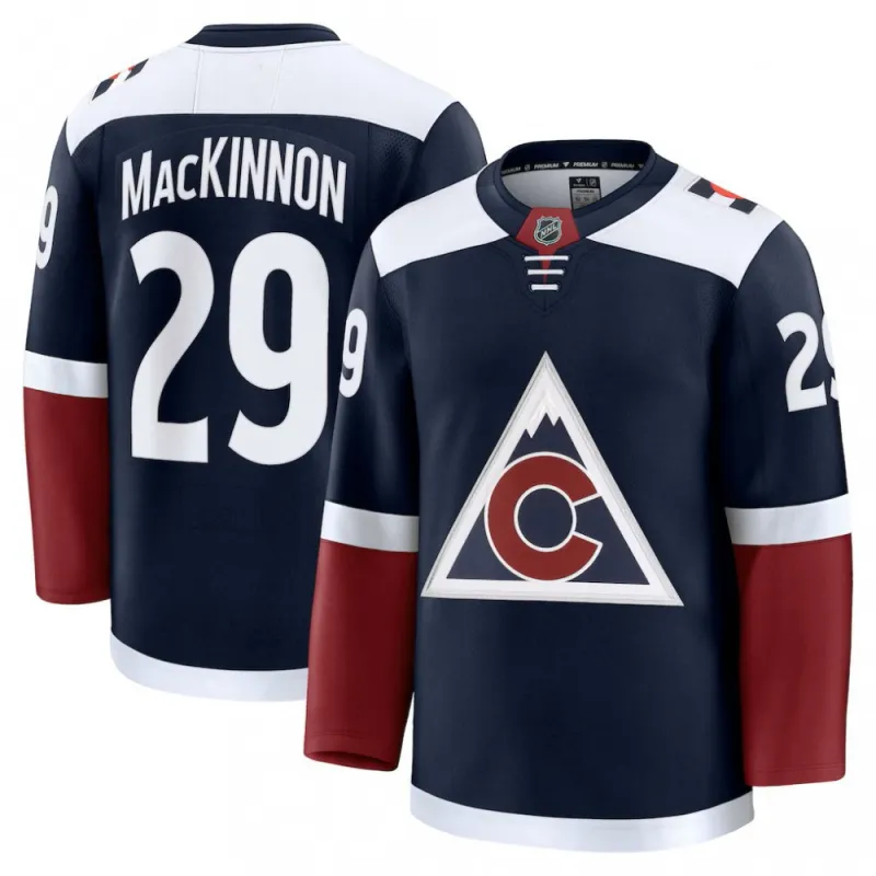 Maglia Colorado Avalanche Nathan MacKinnon Navy Alternate Premium Uomo