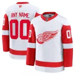 Camiseta personalizada premium de los Detroit Red Wings para partidos fuera de casa - Blanca