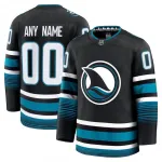 Men's San Jose Sharks Black Alternate Premium Custom Jersey