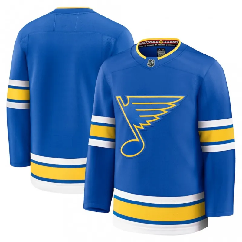 St. Louis Blues Home Premium Blank Jersey – Blue
