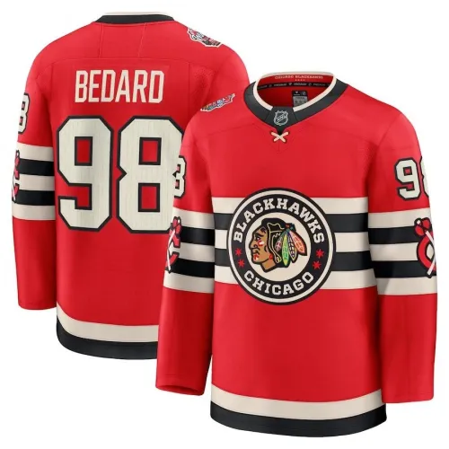 Connor Bedard Chicago Blackhawks 2025 Winter Classic Premium Jersey - Red