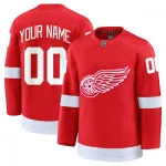 Detroit Red Wings Home Premium Custom Jersey - Red