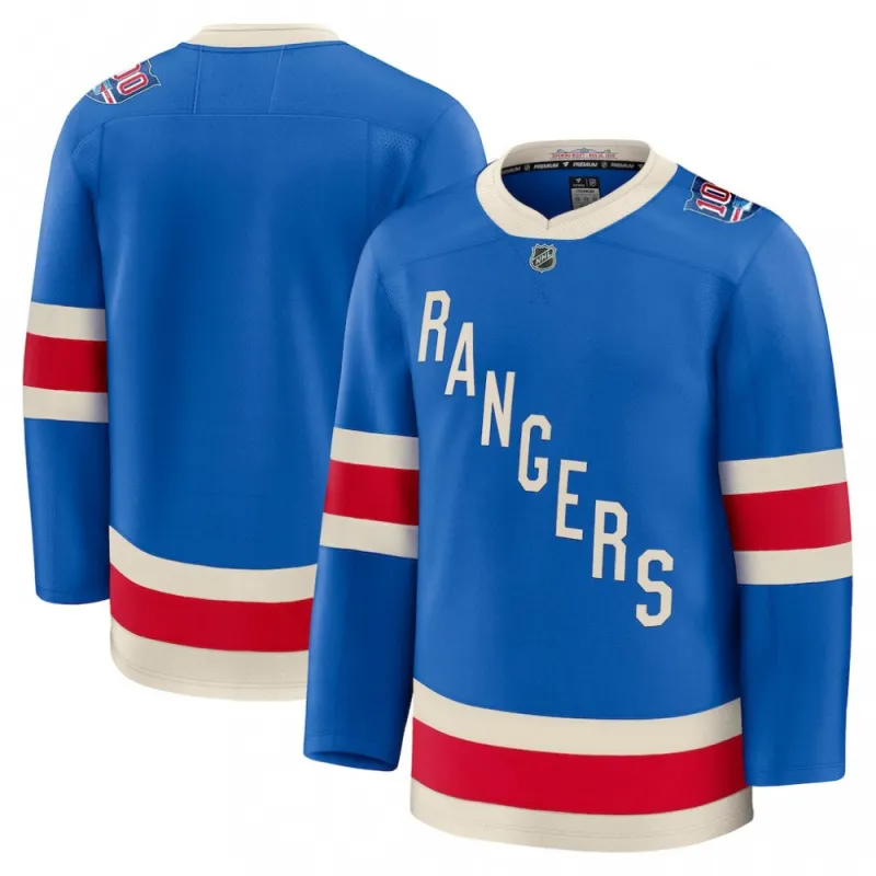 Men’s New York Rangers Blue Centennial Premium Jersey