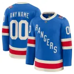 Maillot personnalisé bleu Centennial Premium des New York Rangers pour hommes