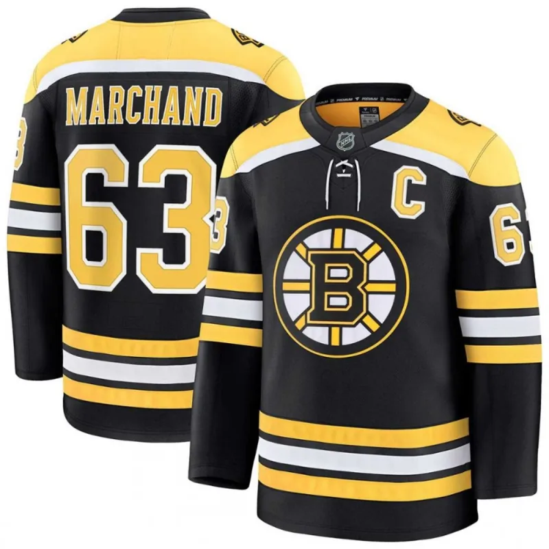Brad Marchand Boston Bruins Schwarzes Premium Heimtrikot