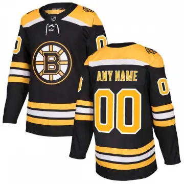 Camisola personalizada Premium Home preta dos Boston Bruins