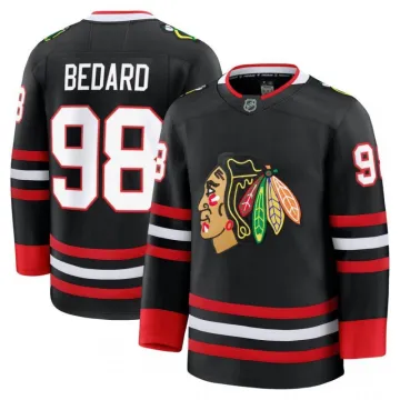 Connor Bedard Chicago Blackhawks Black Alternate Premium Jersey