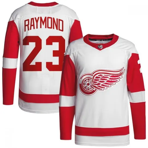 Lucas Raymond Detroit Red Wings Away Premium Jersey - White