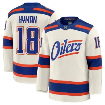 Zach Hyman Edmonton Oilers Alternate Cream Premium Player Jersey