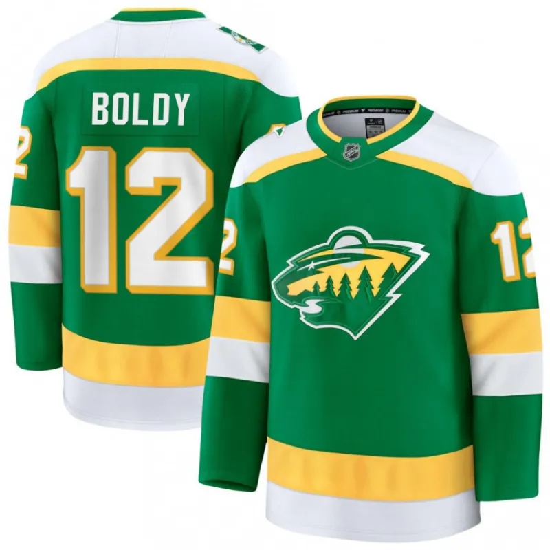 Matt Boldy Minnesota Wild Alternate Premium Jersey – Green