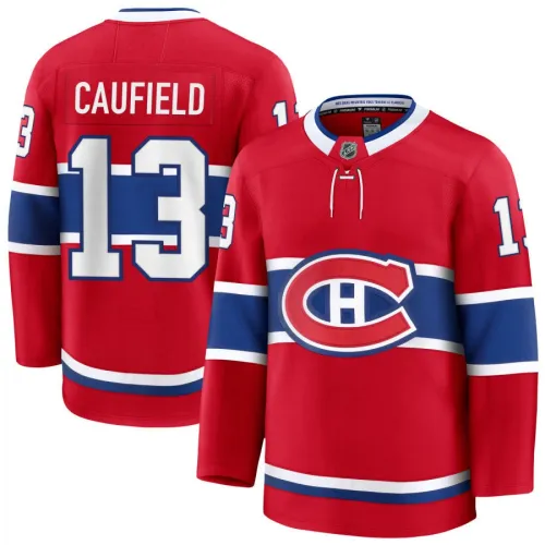 Cole Caufield Montreal Canadiens thuisshirt - Rood