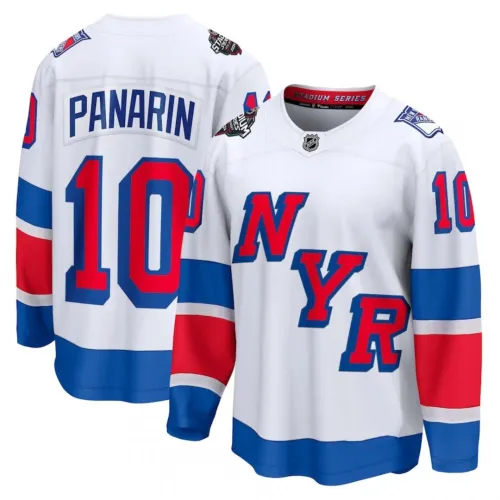 Maillot de hockey des New York Rangers Artemi Panarin blanc 2024 NHL Stadium Series Breakaway Premium pour homme