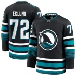 Camisola Premium alternativa preta dos San Jose Sharks William Eklund para homem