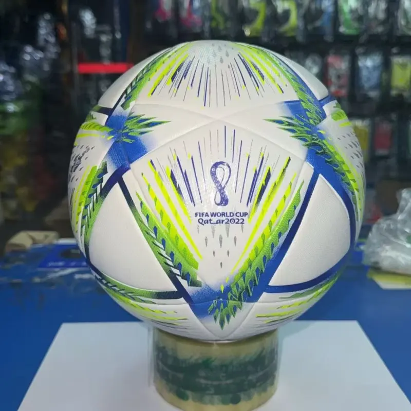 2022 Qatar World Cup Match Soccer Ball White/Blue/Green