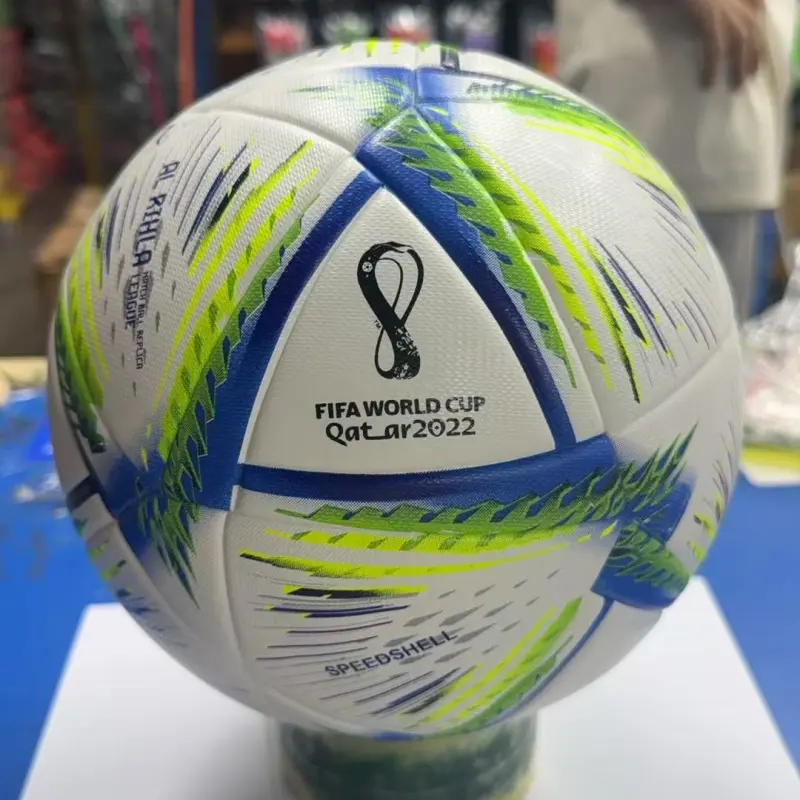 2022 Qatar World Cup Match Soccer Ball White/Blue/Green