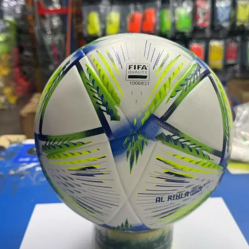 2022 Qatar World Cup Match Soccer Ball White/Blue/Green
