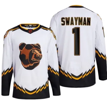 Jeremy Swayman Boston Bruins White Reverse Retro Premium Jersey