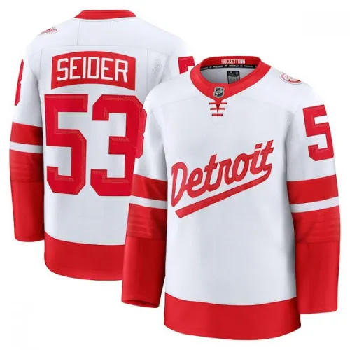 Moritz Seider Detroit Red Wings 2025 NHL Stadium Series Premium Jersey - White