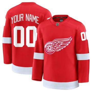 Detroit Red Wings Home Premium Custom Jersey - Red