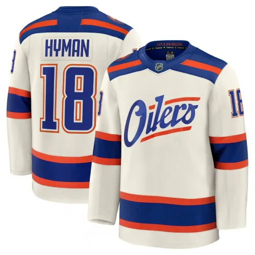 Zach Hyman Edmonton Oilers Alternate Cream Premium Player Jersey