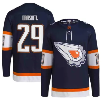 Leon Draisaitl Edmonton Oilers Navy Reverse Retro 2.0 Player Jersey