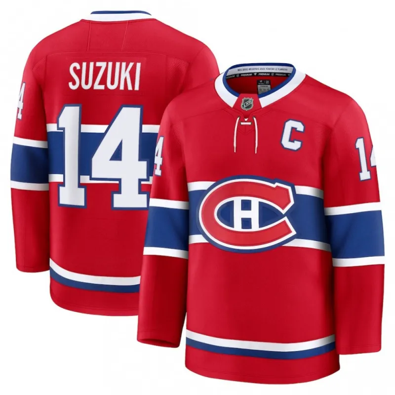 Nick Suzuki Montreal Canadiens Home Premium Jersey – Red