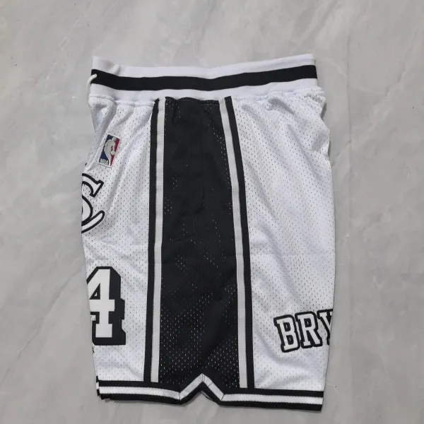 Los Angeles Lakers Throwback Pocket White Basketball Shorts - A-Grade Quality Detail View
