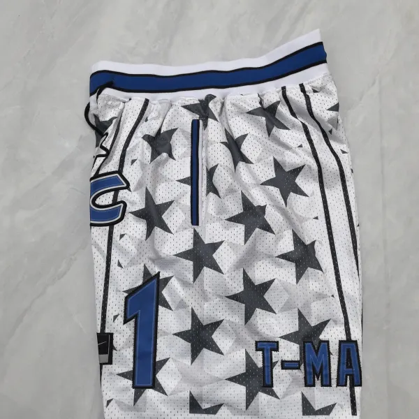 Orlando Magic Throwback Pocket White Basketball Shorts - A-Grade Quality Detail View