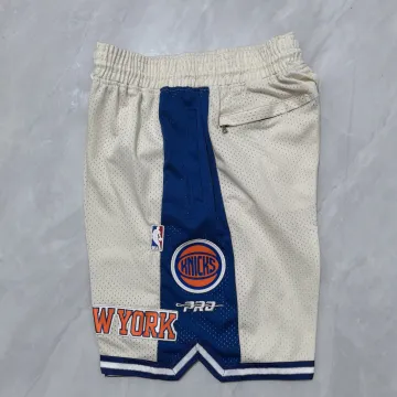 New York Knicks Pocket Cream Basketball Shorts