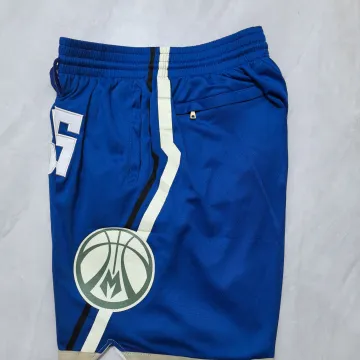 Milwaukee Bucks 2025 City Edition Pocket Blue Basketball Shorts
