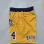 Los Angeles Lakers Throwback Pocket Yellow Basketball Shorts