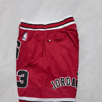 Chicago Bulls Throwback Pocket Red Basketball Shorts