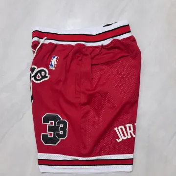 Chicago Bulls Throwback Pocket Red Basketball Shorts