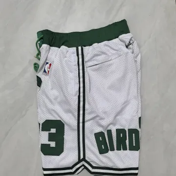 Boston Celtics Throwback Pocket White Basketball Shorts