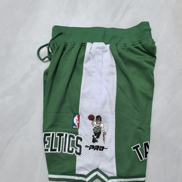 Boston Celtics Pocket Green Basketball Shorts - A-Grade Quality Detail View