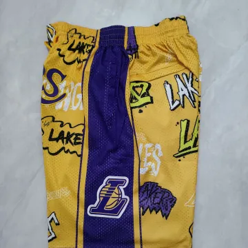 Los Angeles Lakers Pocket Yellow Basketball Shorts