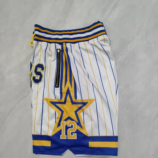 Indiana Pacers Pocket White Basketball Shorts - A-Grade Quality Detail View