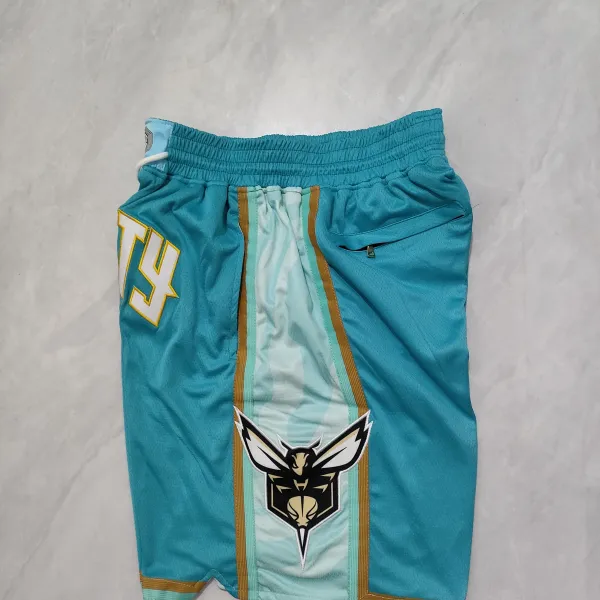 Short de basket Charlotte Hornets 2024 « City Edition » vert « Pocket » - Qualité A - Vue détaillée
