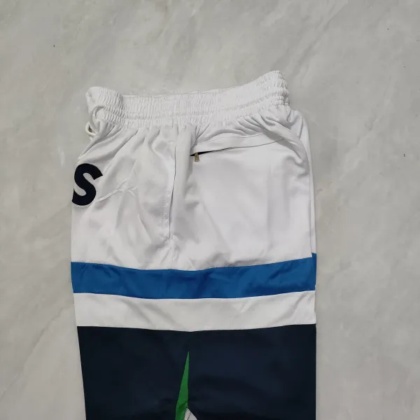 Minnesota Timberwolves Pocket White Basketball Shorts - A-Grade Quality Detail View