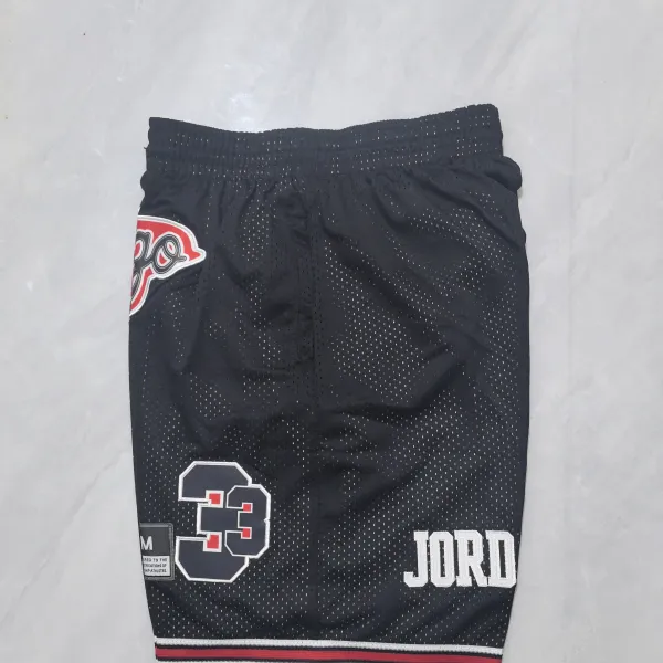 Chicago Bulls Pocket Black Basketball Shorts - A-Grade Quality Detail View