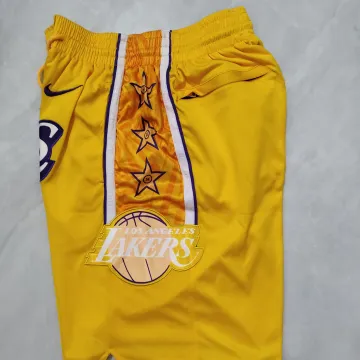 Los Angeles Lakers City Edition Pocket Yellow Basketball Shorts